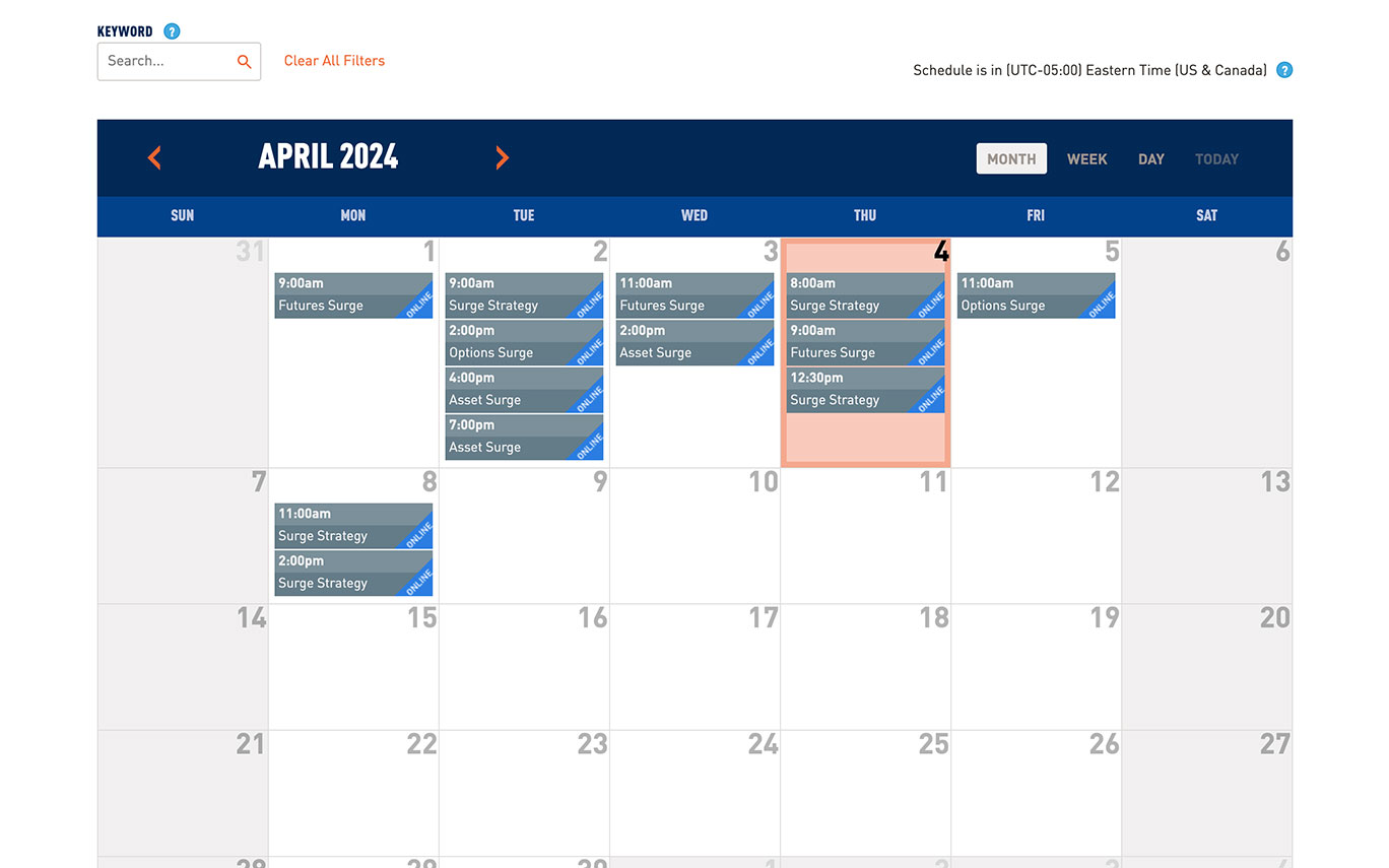 education calendar example